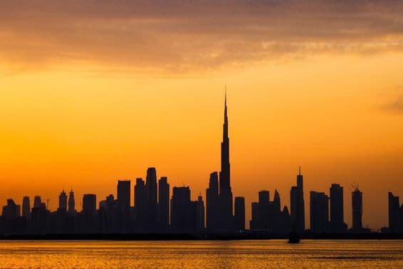 Západ slnka v Dubaji