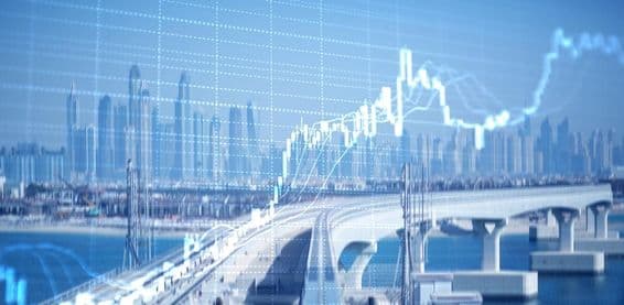 Dubaj Marina, rastúci graf