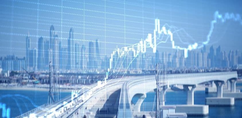 Dubaj Marina, rastúci graf