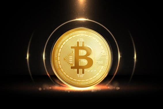 Bitcoinová minca.