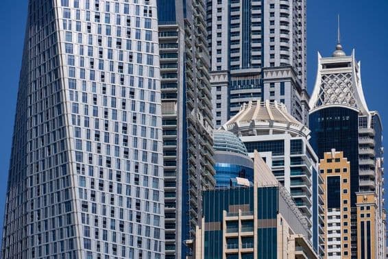 Dubaijské mrakodrapy.