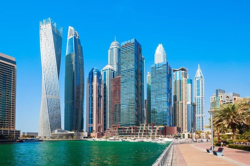 Dubajské mrakodrapy.