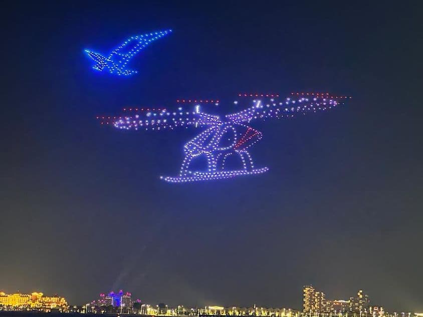 Dubajská dronová show.