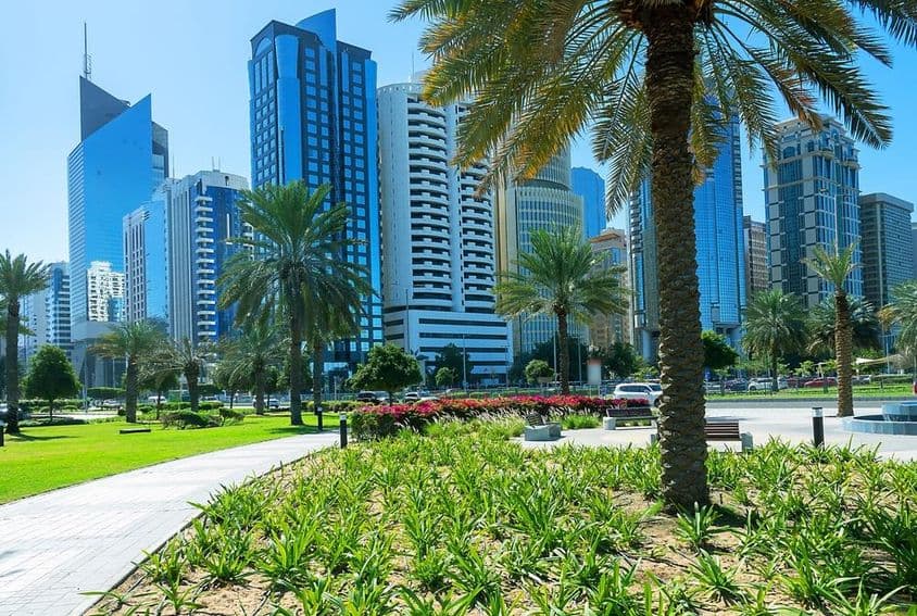 Mrakodrapy v Abú Zabí.