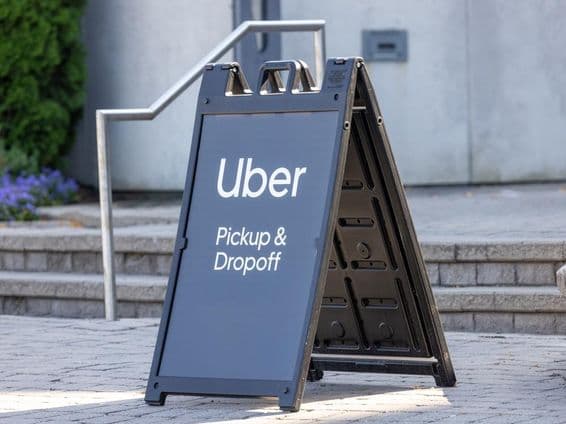 Miesti na nástup pasažierov Uberu.
