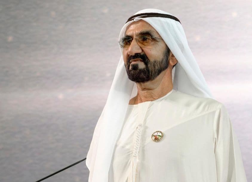 Šejk Mohammed bin Rashid Al Maktoum, viceprezident a premiér SAE a vládca Dubaja.