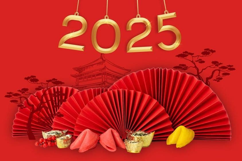 Čínsky Nový Rok s tradičnými čínskymi dekoráciami.