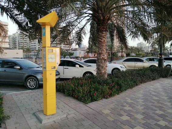 Parkovací automat šardžskej mestskej správy.