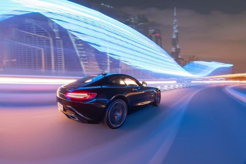 Zobrazenie zadnej časti auta Audi R8.