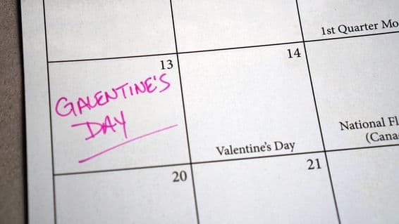Pripomienka kalendára na Galentine's Day oslavovaný 13. februára.