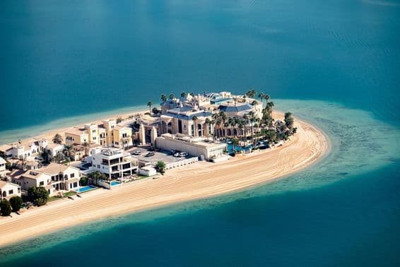 The Palm Jumeirah, Dubaj, Spojené Arabské Emiráty.