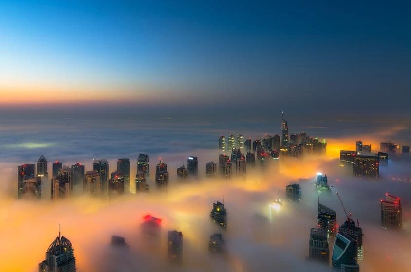 Dubajská Marina zhora.