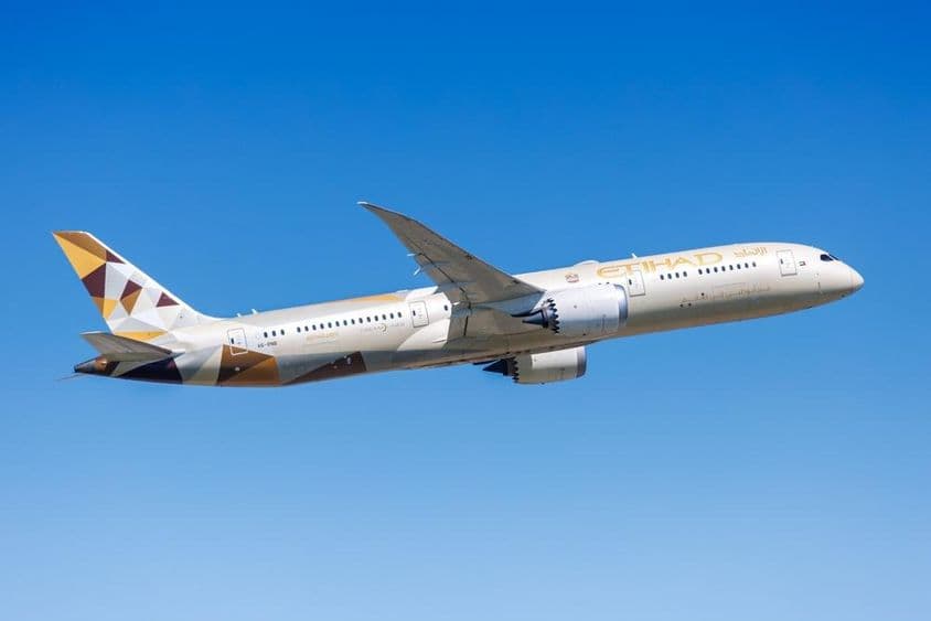 Lietadlo Etihad Boeing 787-9 Dreamliner.