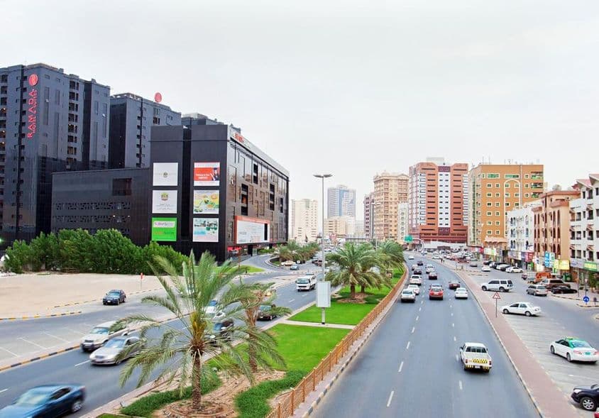 Moderná ulica, Ajman, Ajman, Spojené arabské emiráty.