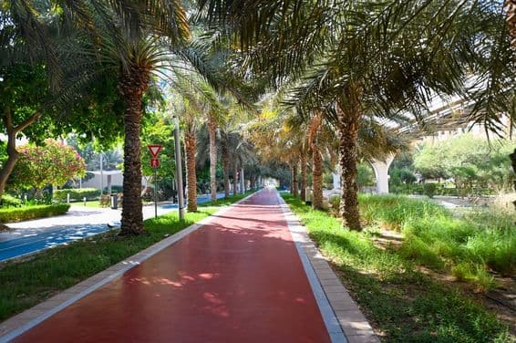 Dubaj, Spojené arabské emiráty, Park Etihad na Palm Jumeirah.