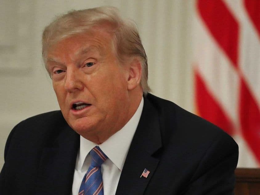 Donald Trump hovorí na podujatí.