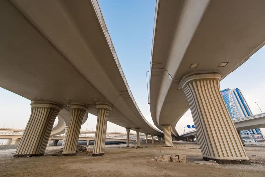 Dubaj, Spojené arabské emiráty, automobilový most.
