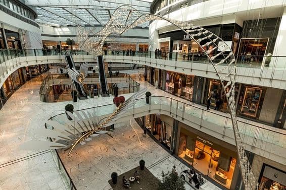 Dubajské nákupné centrum, najväčšie nákupné miesto na svete.
