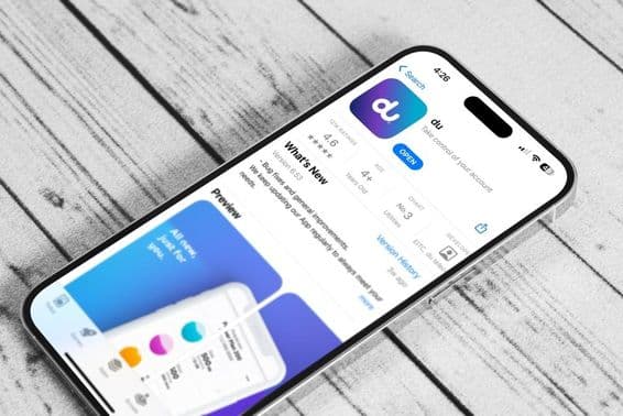 Aplikácia Du na Apple iPhone 14 v obchode s aplikáciami.