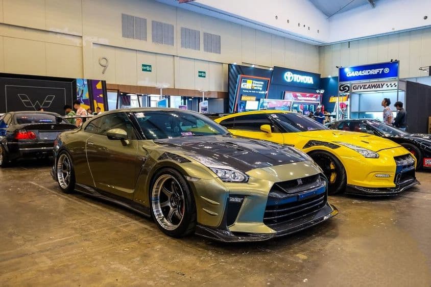 Nissan GT-R R35 kupé na Indonézskej výstave úprav auta 2024.