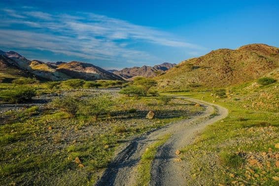 Zelené hory v Spojených arabských emirátoch.