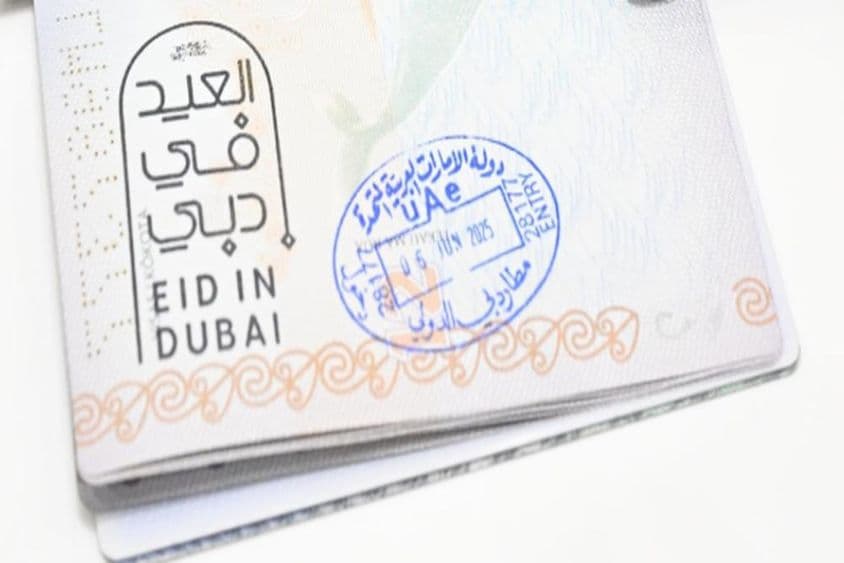 Dubajská pečiatka do pasu.