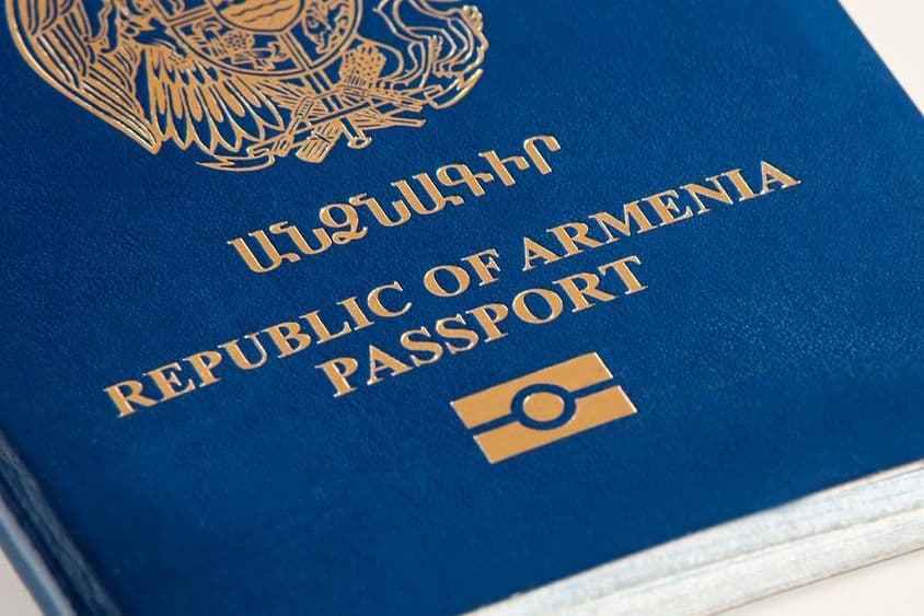 Biometrický pas Arménskej republiky.