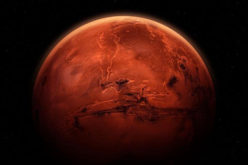 Mars, červená planéta.