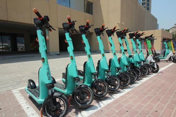 Požičovňa e-kolobežiek v Dubaji. Careem BIKE.