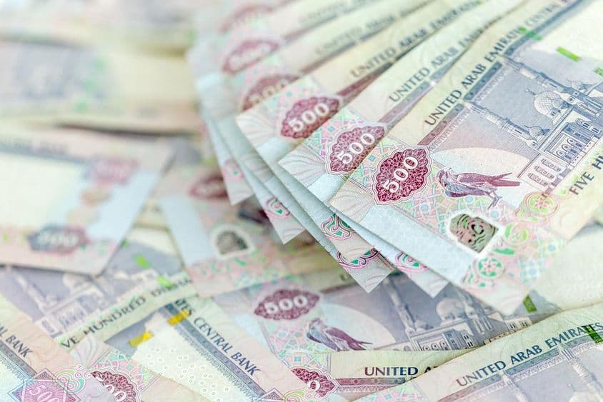 Spojené arabské emiráty dirhamy, päťsto bankoviek.