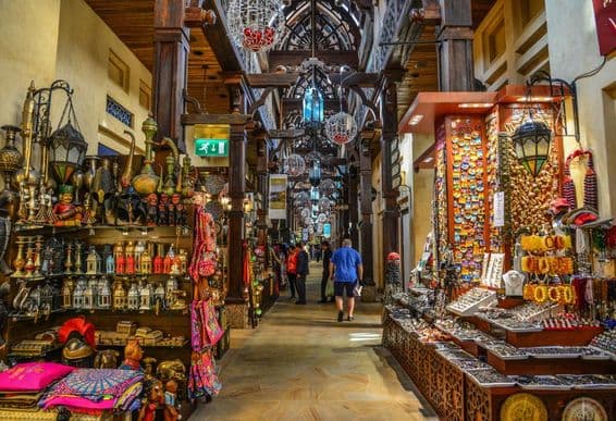 Tradičný arabský bazár, súčasť rezortu Madinat Jumeirah.