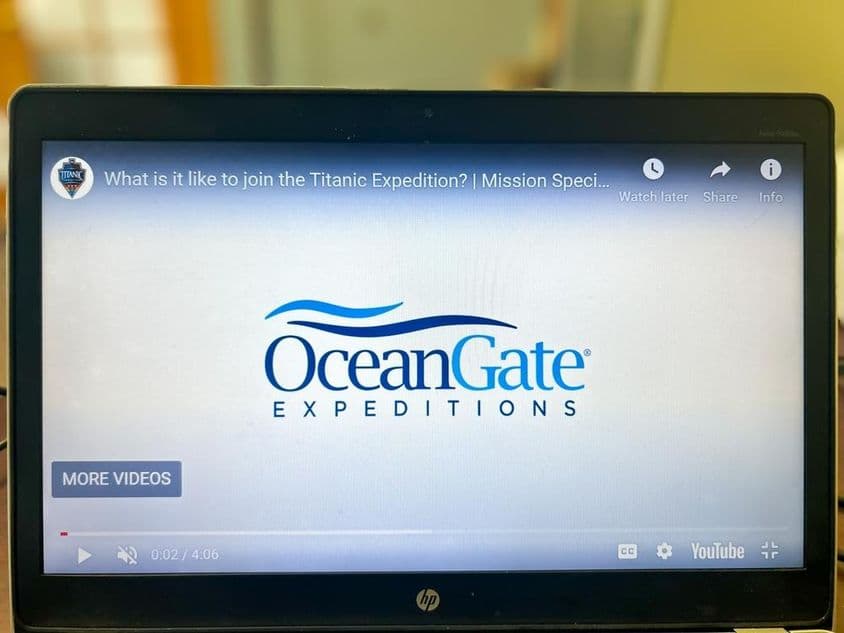 Logo expedície Oceangate na webovej stránke Oceangate.