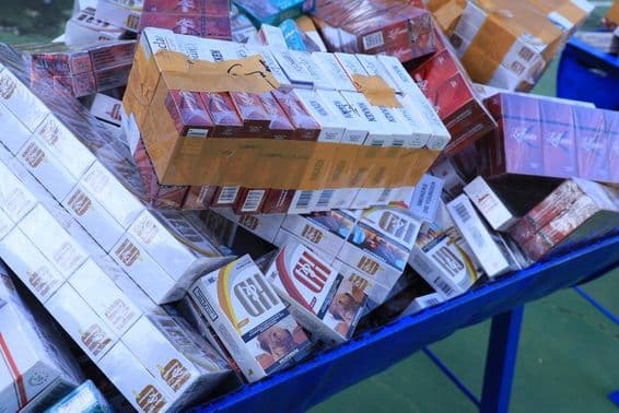 Zadržané nelegálne cigarety.