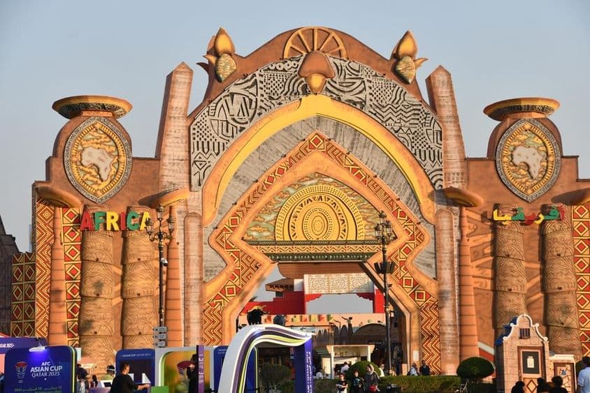 Africký pavilón v Globálnej dedine, Dubaj, SAE.