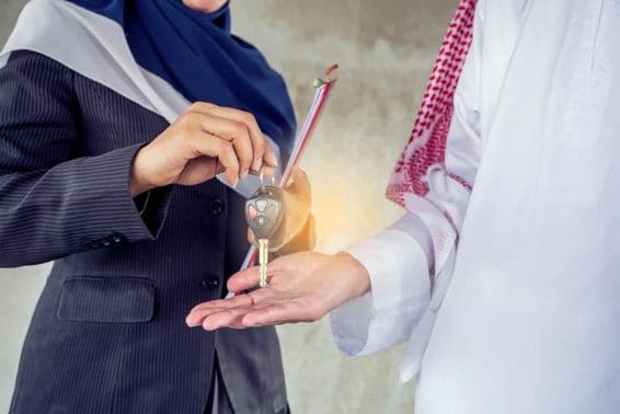 Odovzdávanie kľúčov nájomcovi.