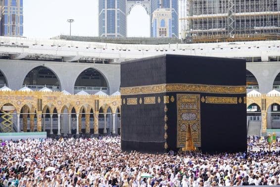 Mekka, Saudská Arábia s Kaaba.