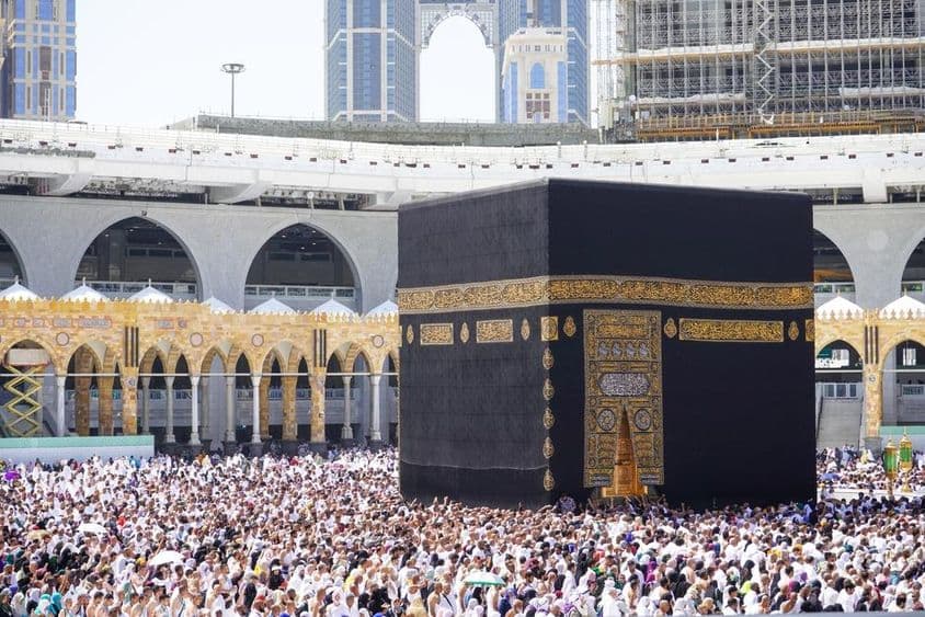 Mekka, Saudská Arábia s Kaaba.
