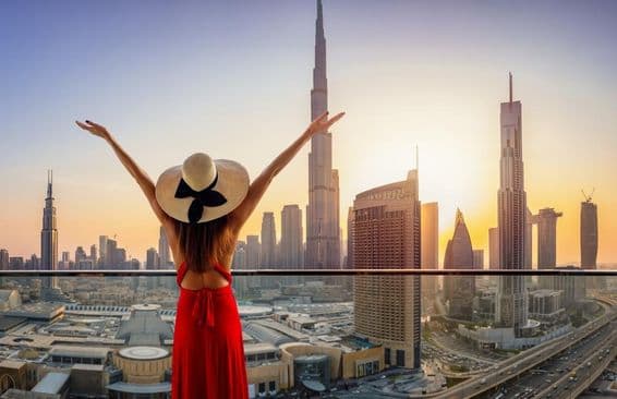 Moderná panoráma Spojených arabských emirátov.
