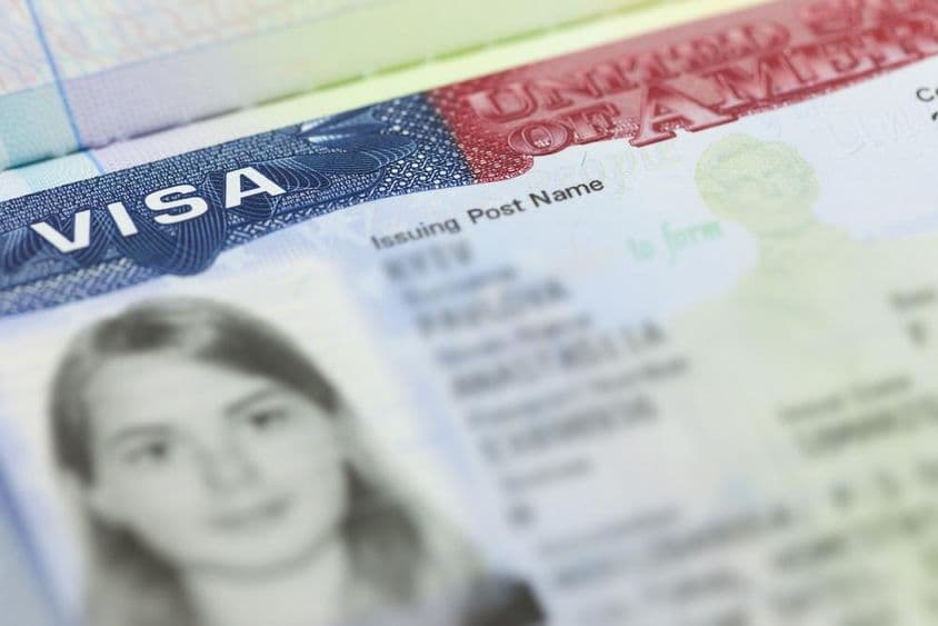 Americké vízum na stránke pasu.