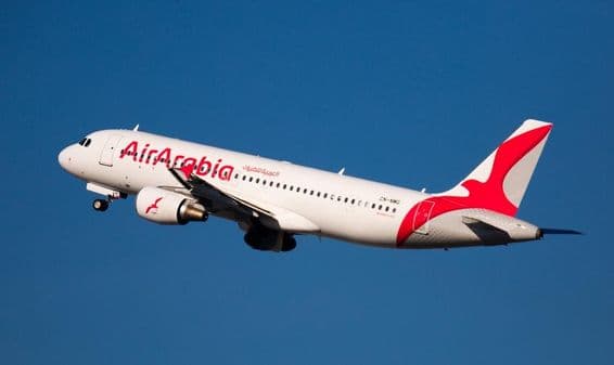 Lietadlo Airbus A320 leteckej spoločnosti Air Arabia.