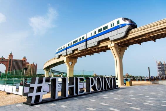 Palmový monorail v Dubaji.
