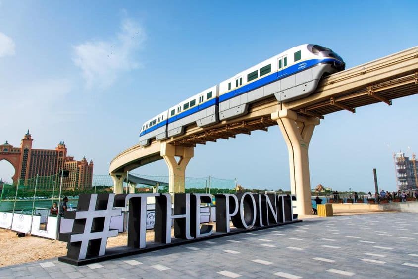 Palmový monorail v Dubaji.