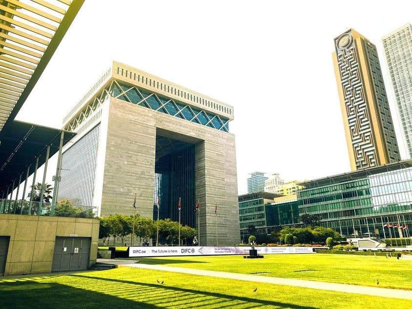 Finančná štvrť Dubaja, oblasť DIFC, Spojené arabské emiráty.