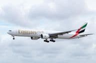 Emirates Boeing 777-31HER lietadlo.