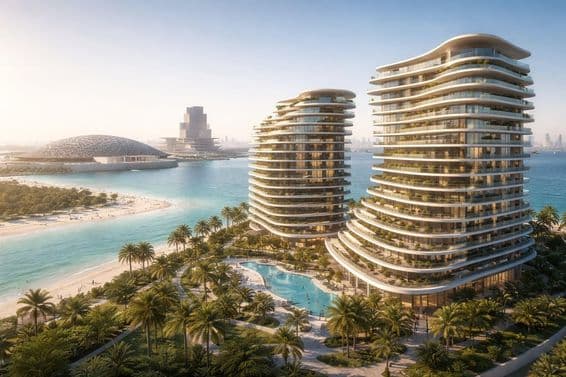 Panoráma rezidencií Baccarat Saadiyat.