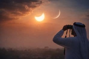 Nebezpečné pozorovanie srpkového mesiaca.