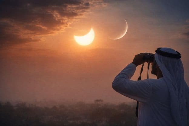 Nebezpečné pozorovanie srpkového mesiaca.