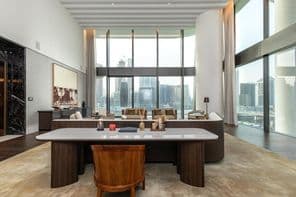 Dubaj moderný interiérový dizajn bytu.