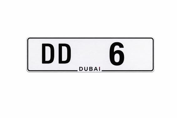 Dubaj poznávacia značka DD 6
