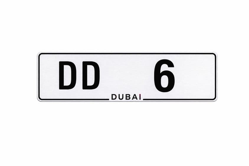 Dubaj poznávacia značka DD 6
